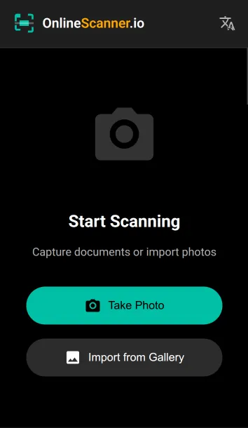 Capture document using webcam
