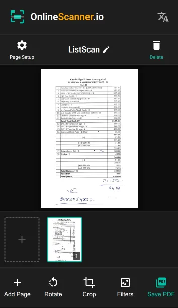 Download scanned document